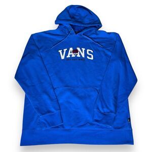 Vans ‘66 Champs Flower Detail Off The Wall Royal Blue Hoodie Sweater Mens Size L